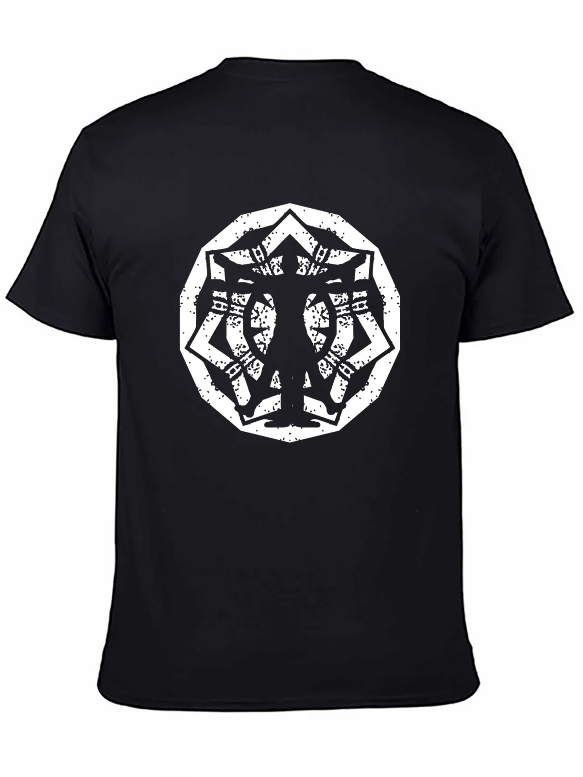 Geometric Silhouette Graphic Black T-Shirt product image 4