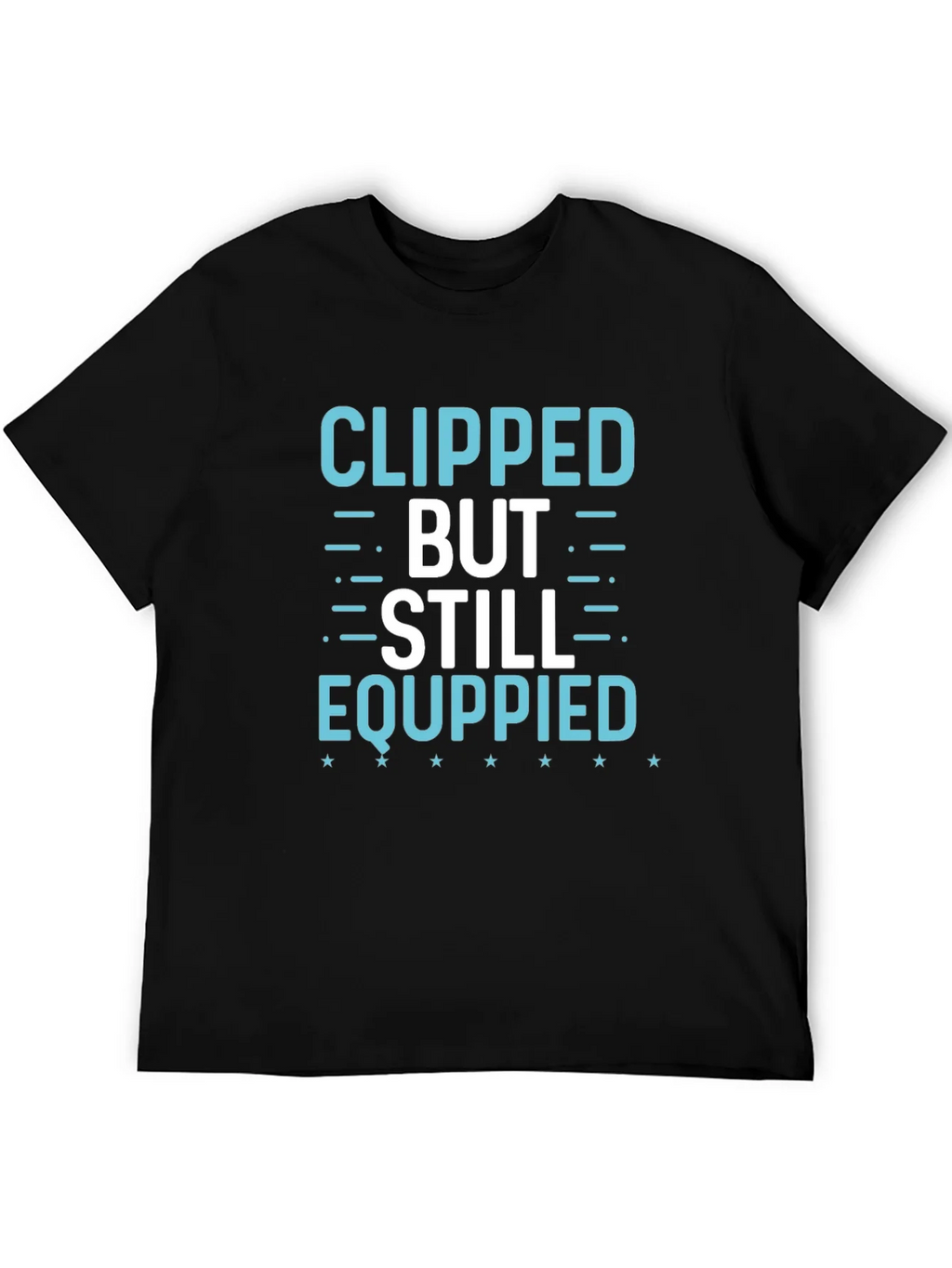 Clipped But Still Equippied Black Graphic Tee product image 5