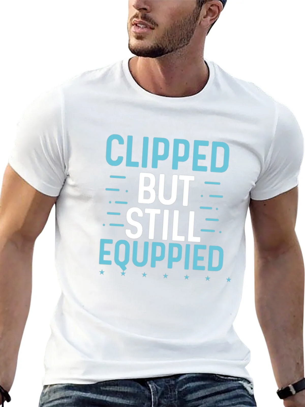 Clipped But Still Equippied Black Graphic Tee product image 12