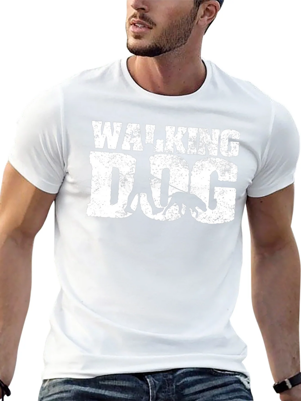 Walking Dog T-Shirt - Black Graphic Tee product image 12