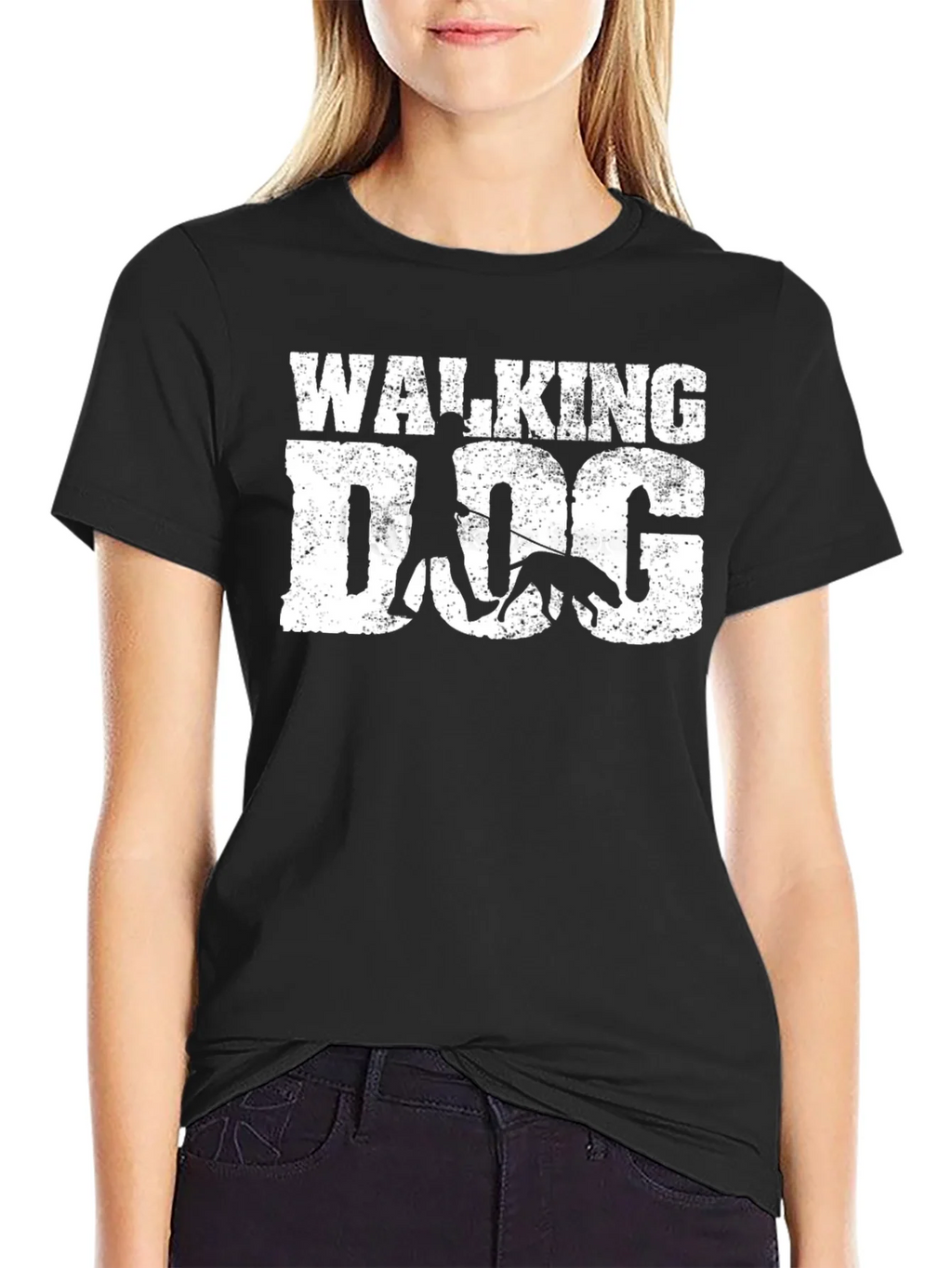 Walking Dog T-Shirt - Black Graphic Tee product image 2