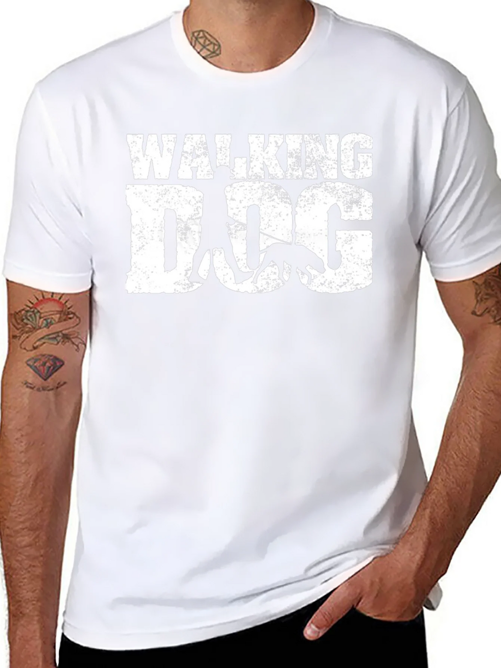 Walking Dog T-Shirt - Black Graphic Tee product image 7