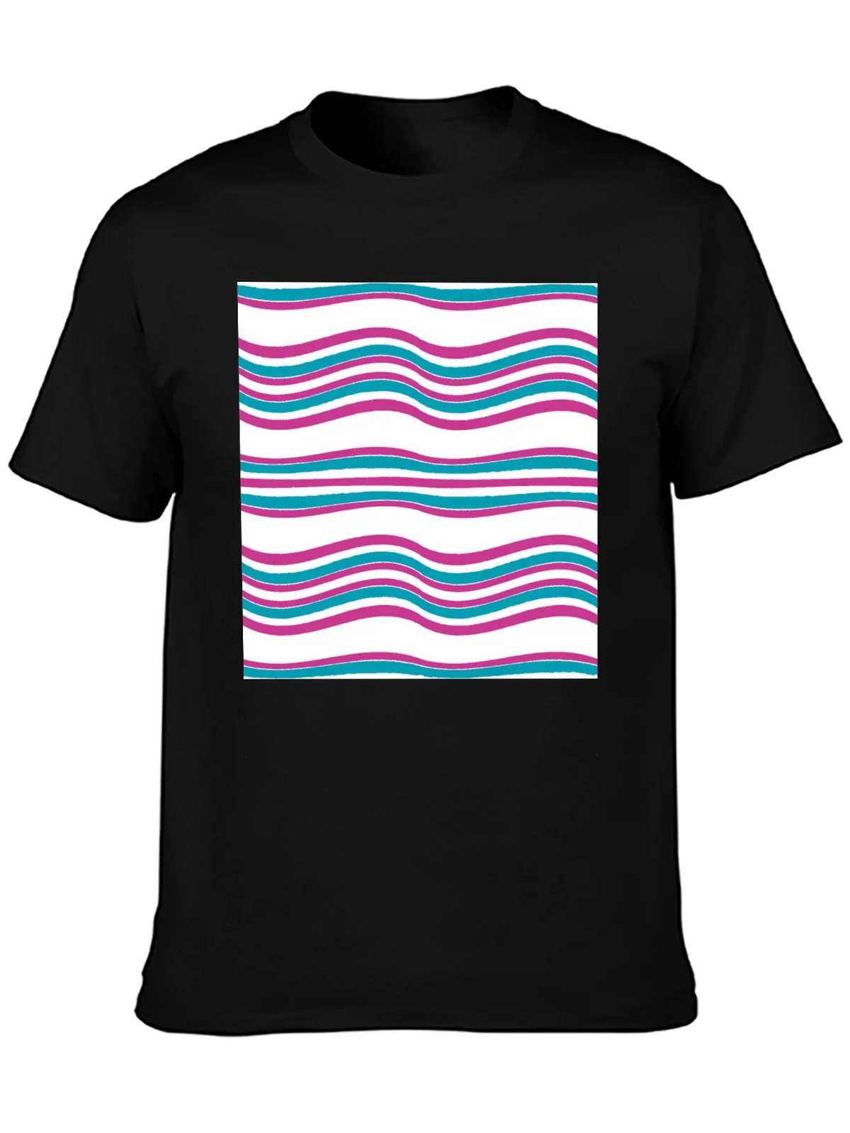 Wavy Line Pattern Tee - Casual Comfort product image 3