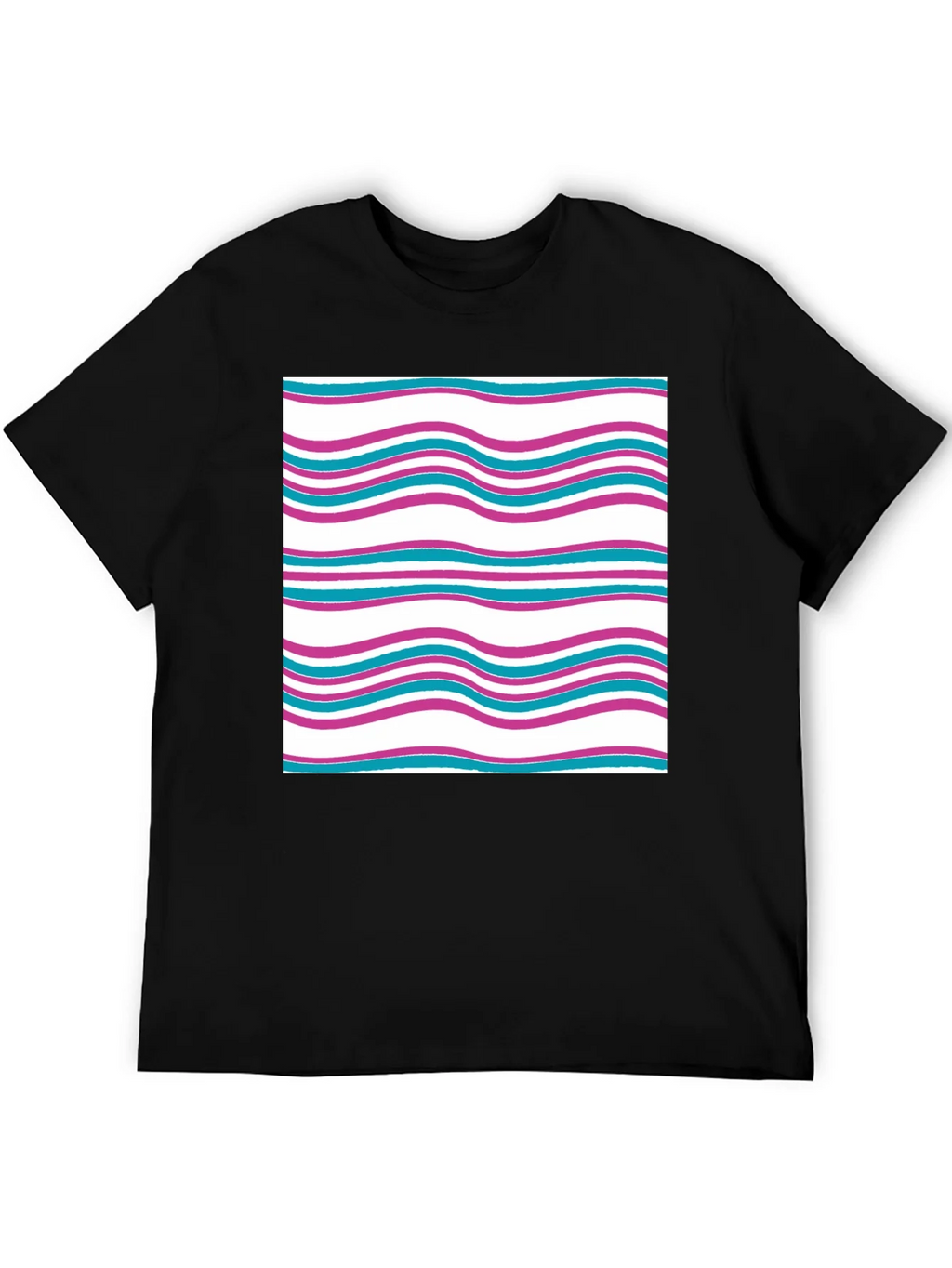 Wavy Line Pattern Tee - Casual Comfort product image 5