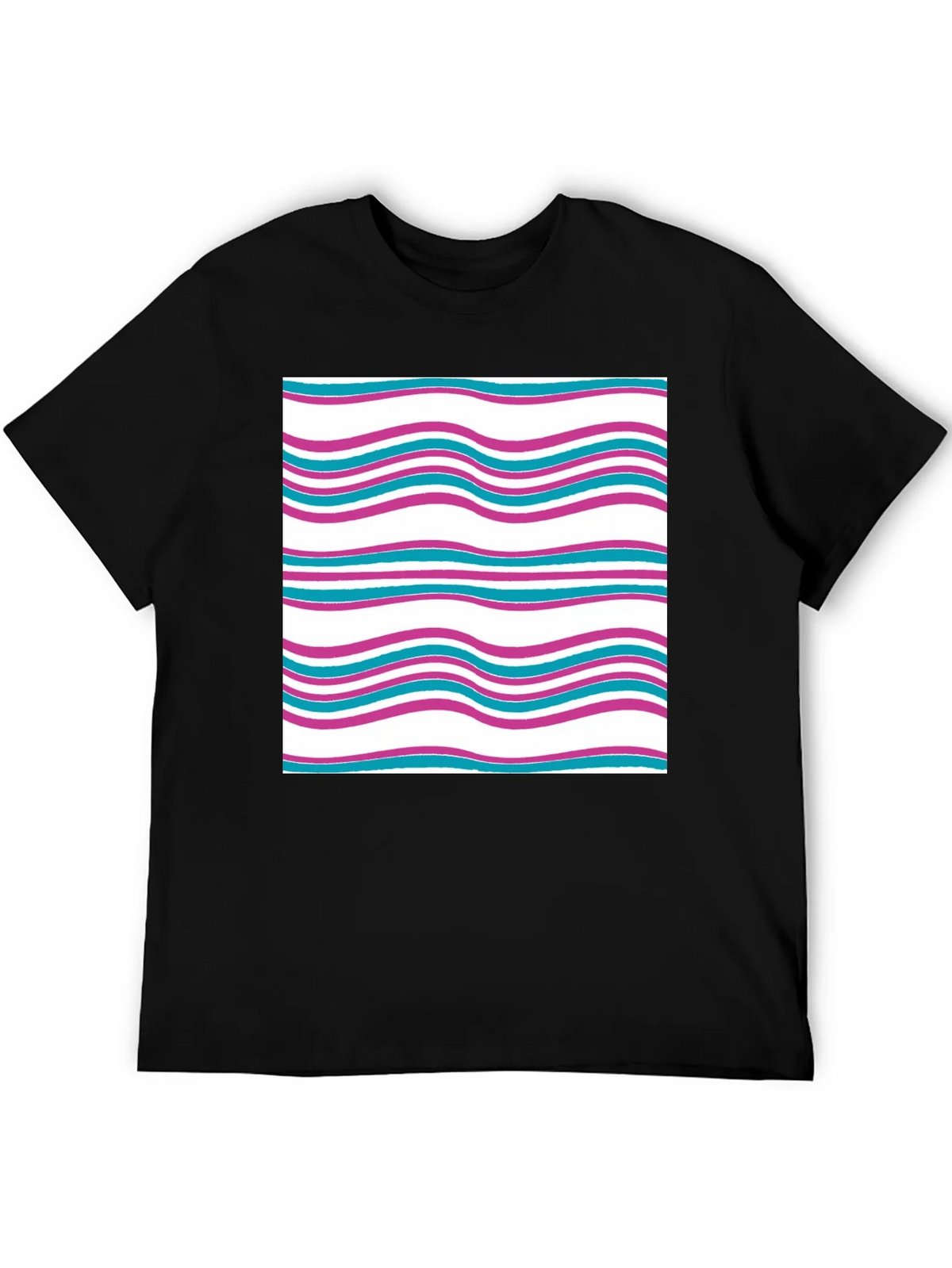 Wavy Line Pattern Tee - Casual Comfort product image 5