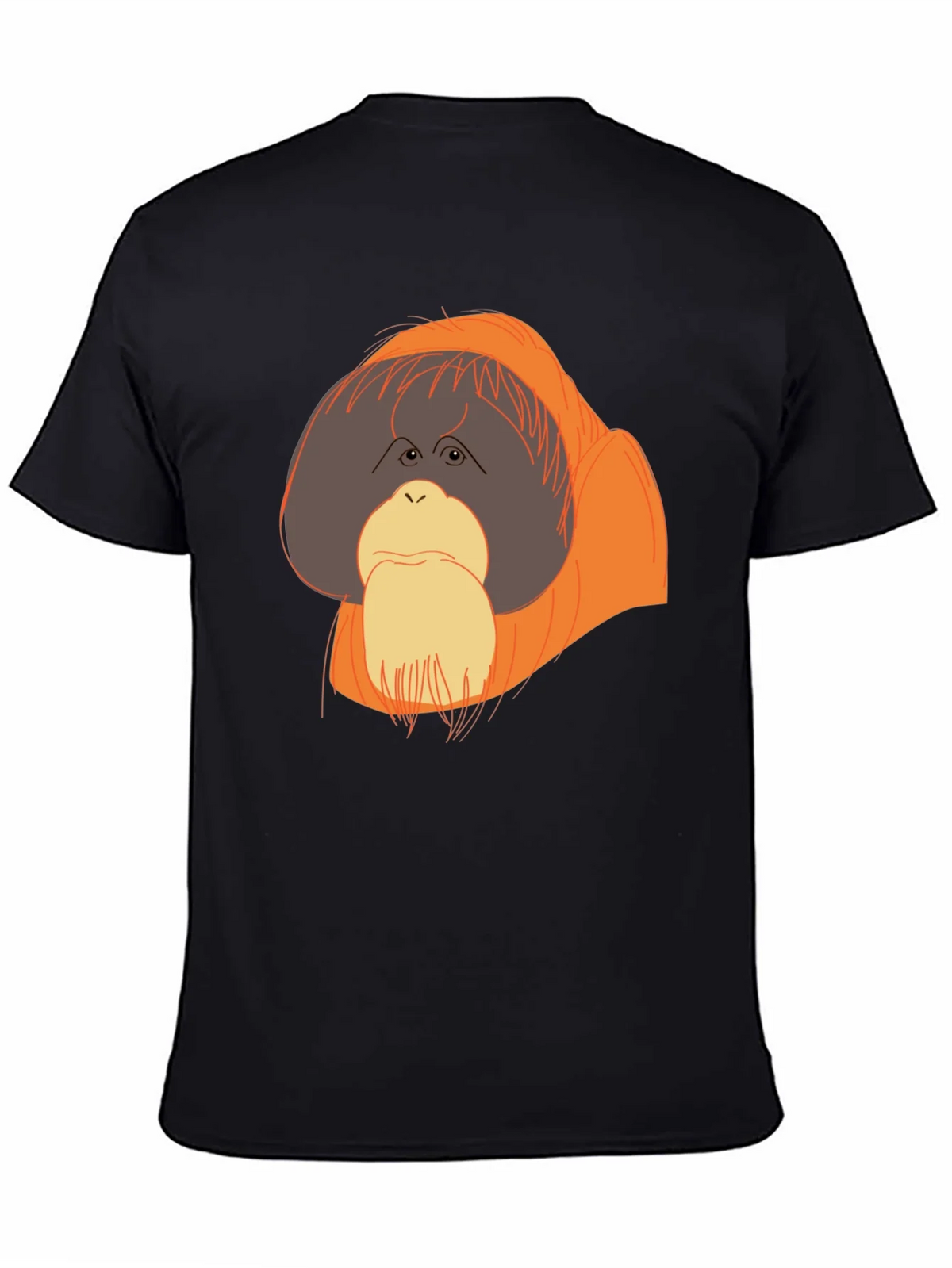 Orangutan Graphic T-Shirt - Black Crew Neck Tee product image 4