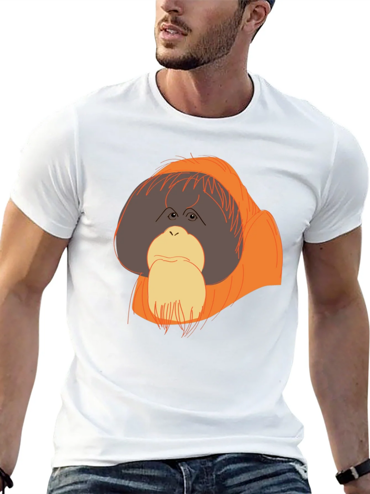 Orangutan Graphic T-Shirt - Black Crew Neck Tee product image 12