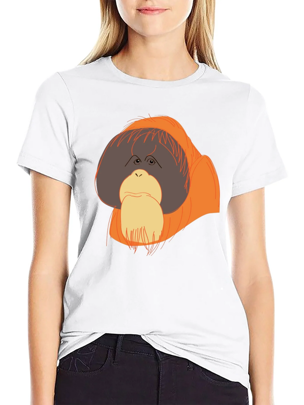 Orangutan Graphic T-Shirt - Black Crew Neck Tee product image 8