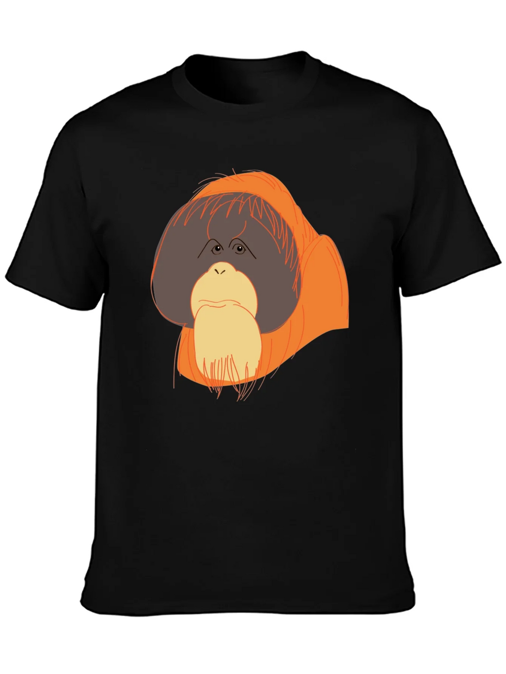 Orangutan Graphic T-Shirt - Black Crew Neck Tee product image 3
