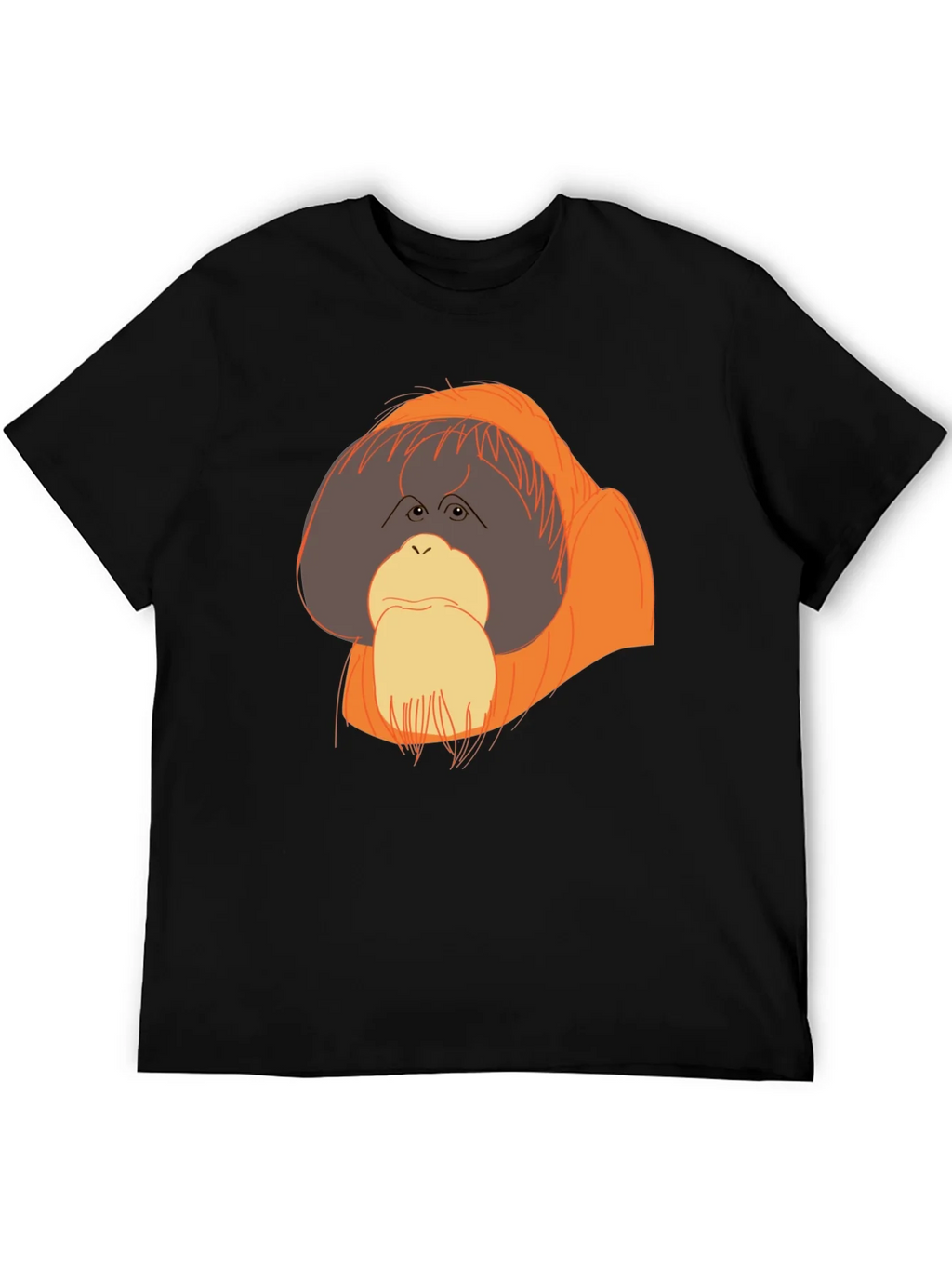 Orangutan Graphic T-Shirt - Black Crew Neck Tee product image 5