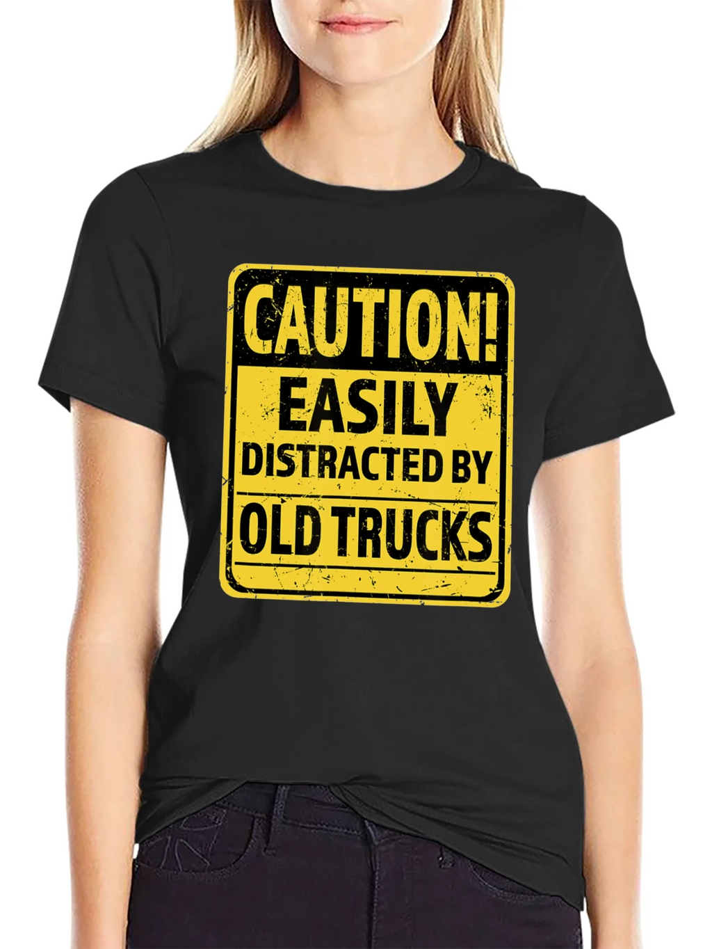 Caution Easily Distracted by Old Trucks T-Shirt product image 2