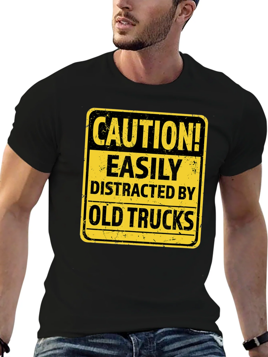 Caution Easily Distracted by Old Trucks T-Shirt product image 6