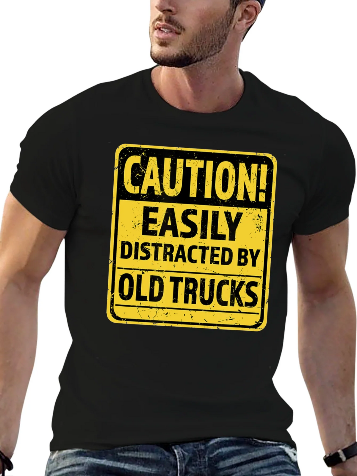 Caution Easily Distracted by Old Trucks T-Shirt product image 6
