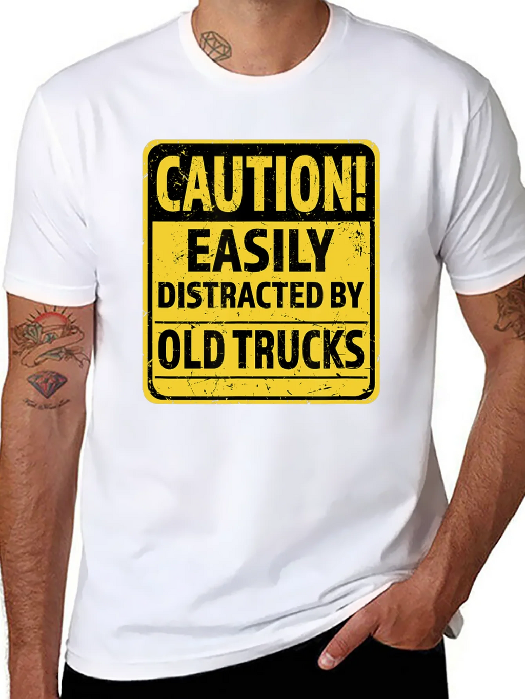 Caution Easily Distracted by Old Trucks T-Shirt product image 7