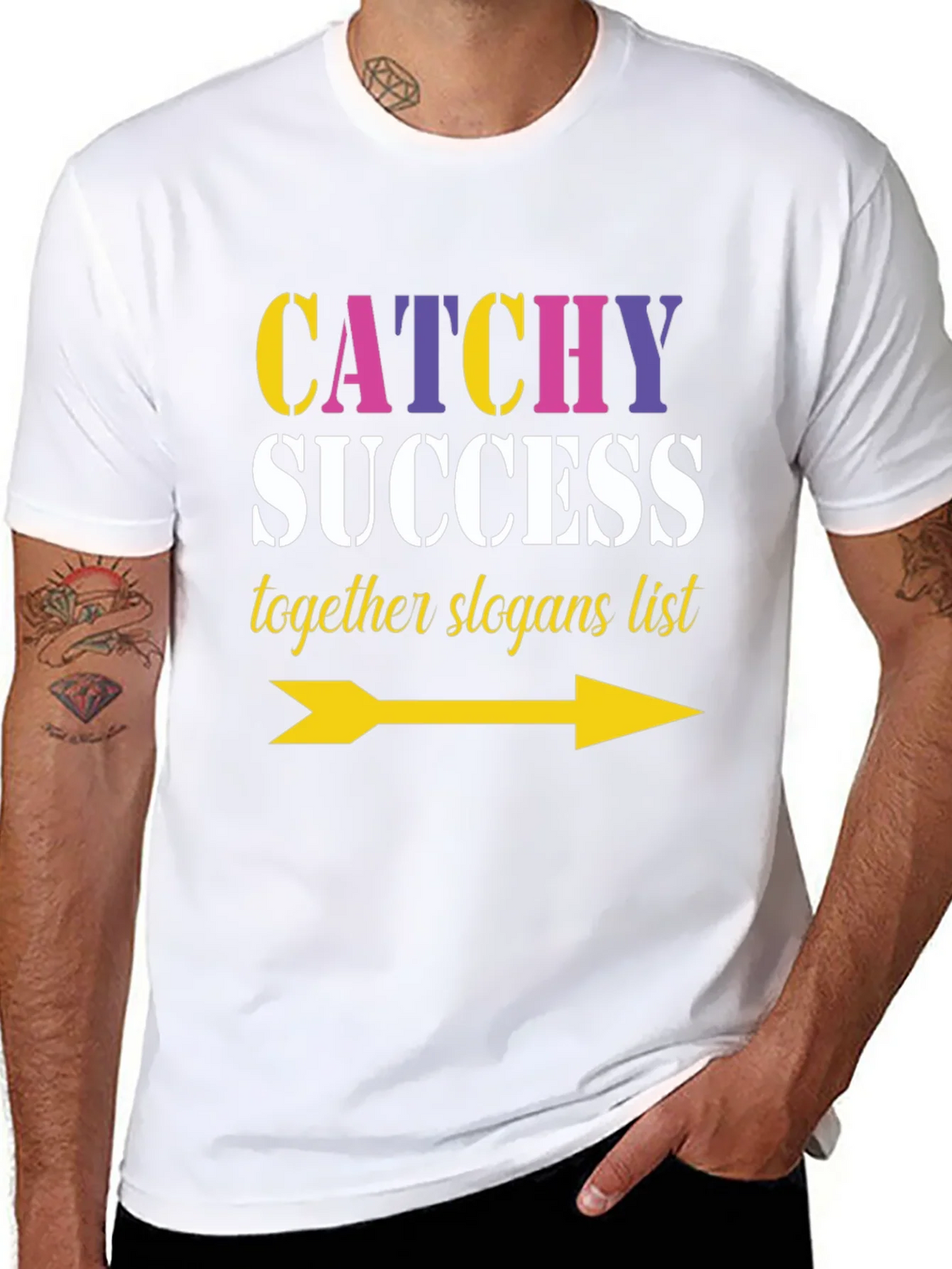 Catchy Success Slogans List Arrow T-Shirt product image 7