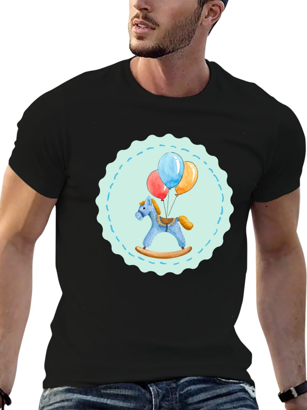 Toy Horse and Balloons Graphic Tee product image 6