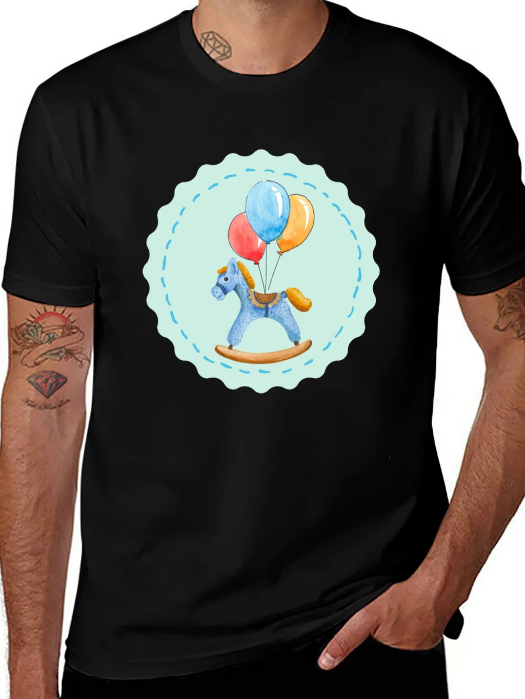 Toy Horse and Balloons Graphic Tee product image 1