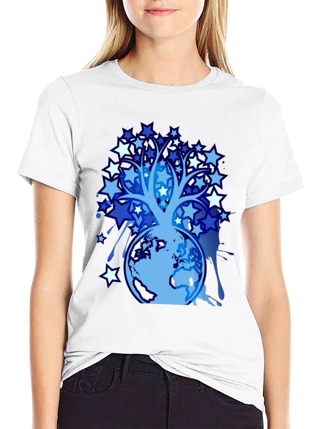 Star Tree Globe Graphic T-Shirt product image 8