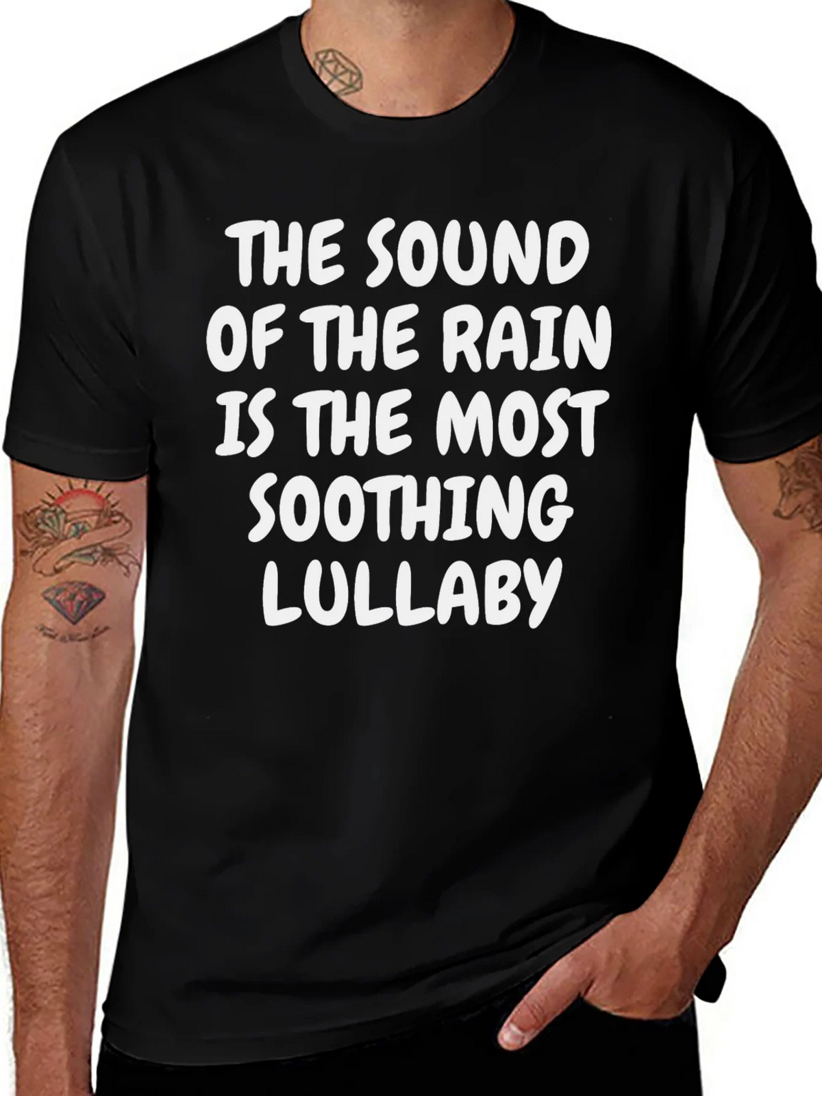 Rain Lullaby Graphic Tee - Soothing Sounds T-Shirt product image 1