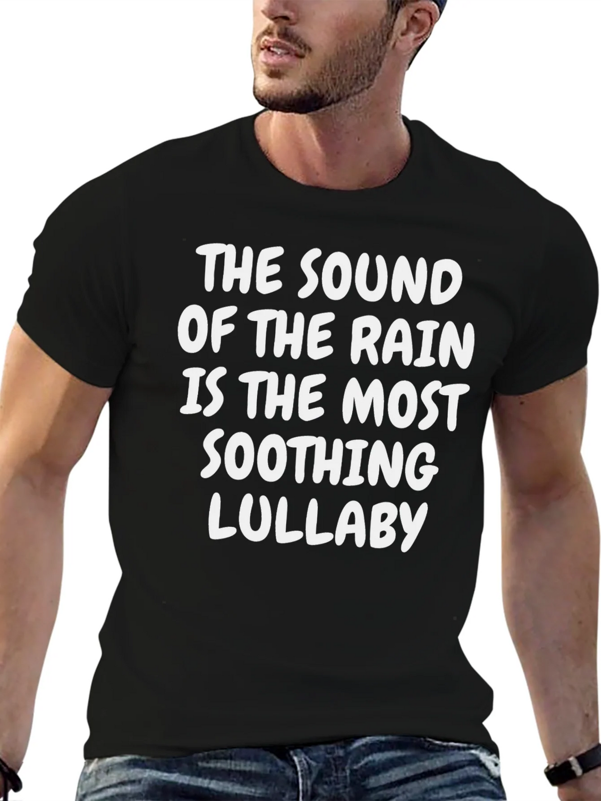 Rain Lullaby Graphic Tee - Soothing Sounds T-Shirt product image 6