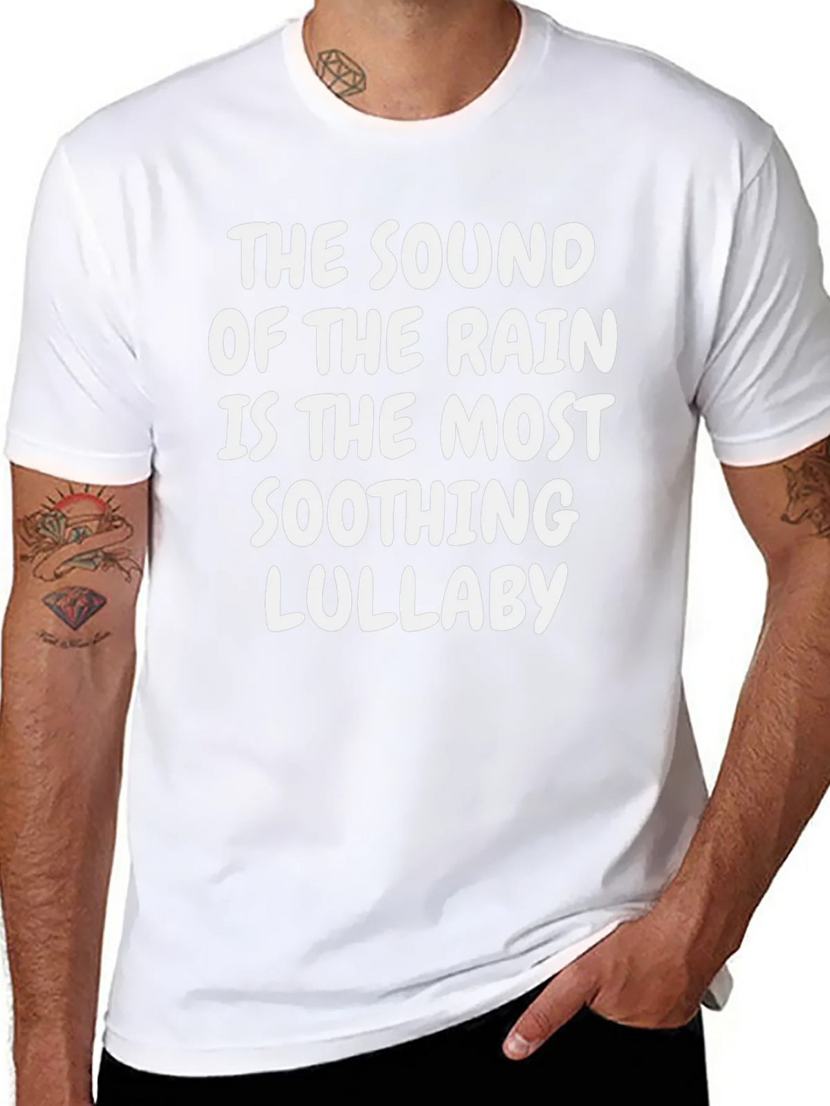 Rain Lullaby Graphic Tee - Soothing Sounds T-Shirt product image 7