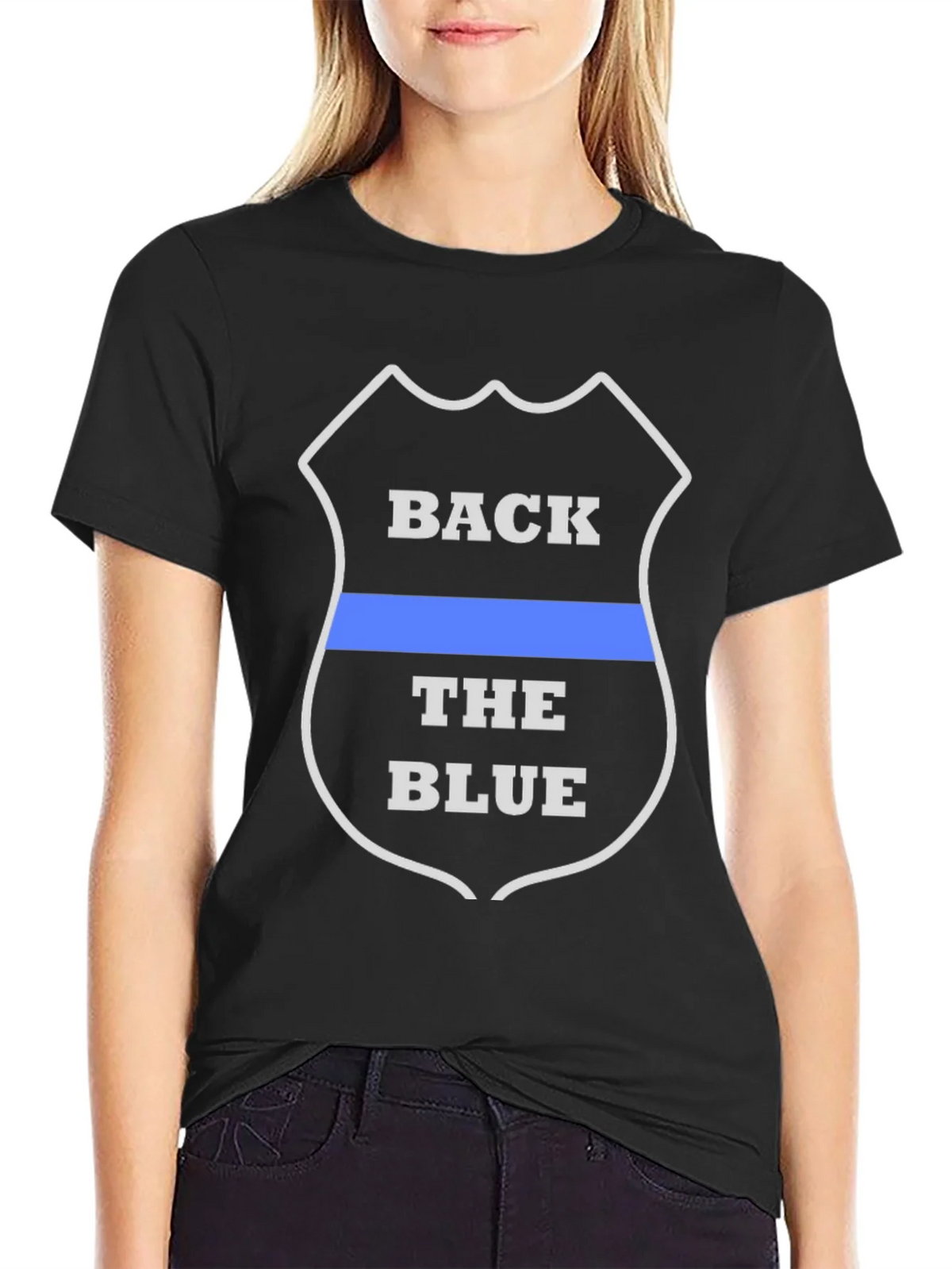 Back the Blue T-Shirt - Law Enforcement Support product image 2