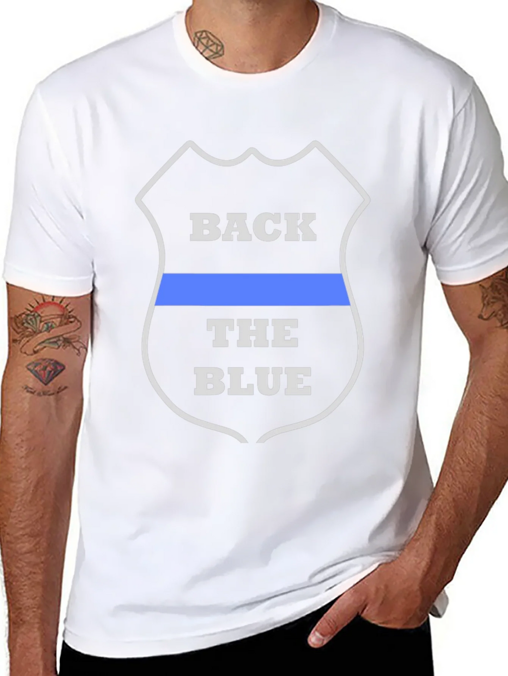 Back the Blue T-Shirt - Law Enforcement Support product image 7