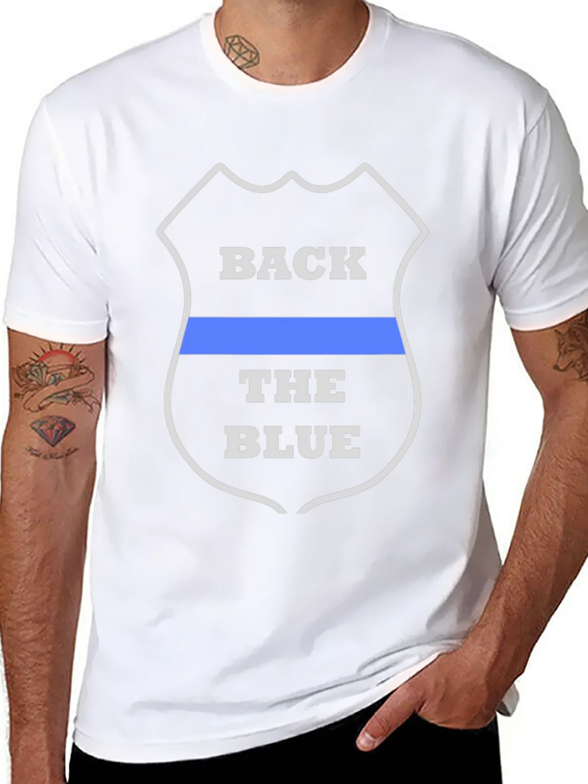 Back the Blue T-Shirt - Law Enforcement Support product image 7