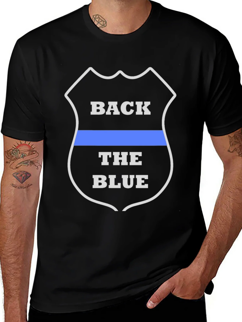 Back the Blue T-Shirt - Law Enforcement Support product image 1