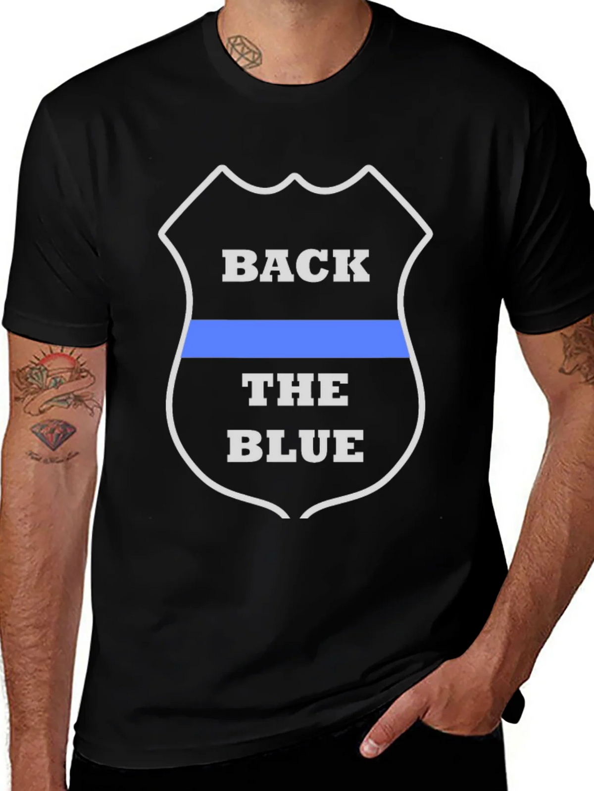 Back the Blue T-Shirt - Law Enforcement Support product image 1