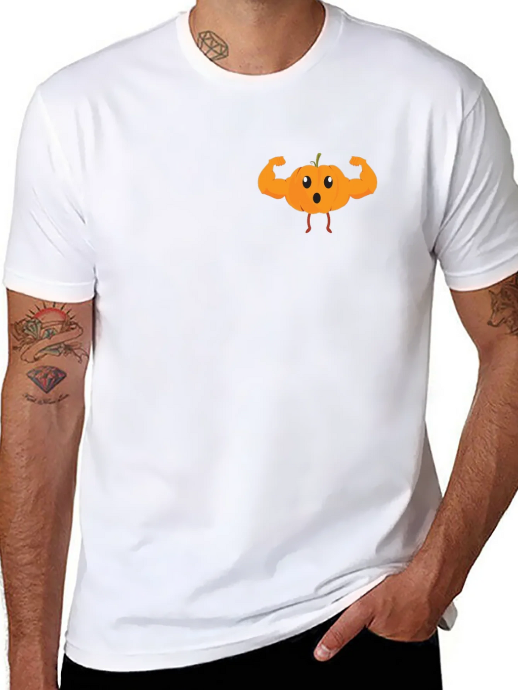 Funny Muscle Pumpkin T-Shirt - Halloween Apparel product image 7