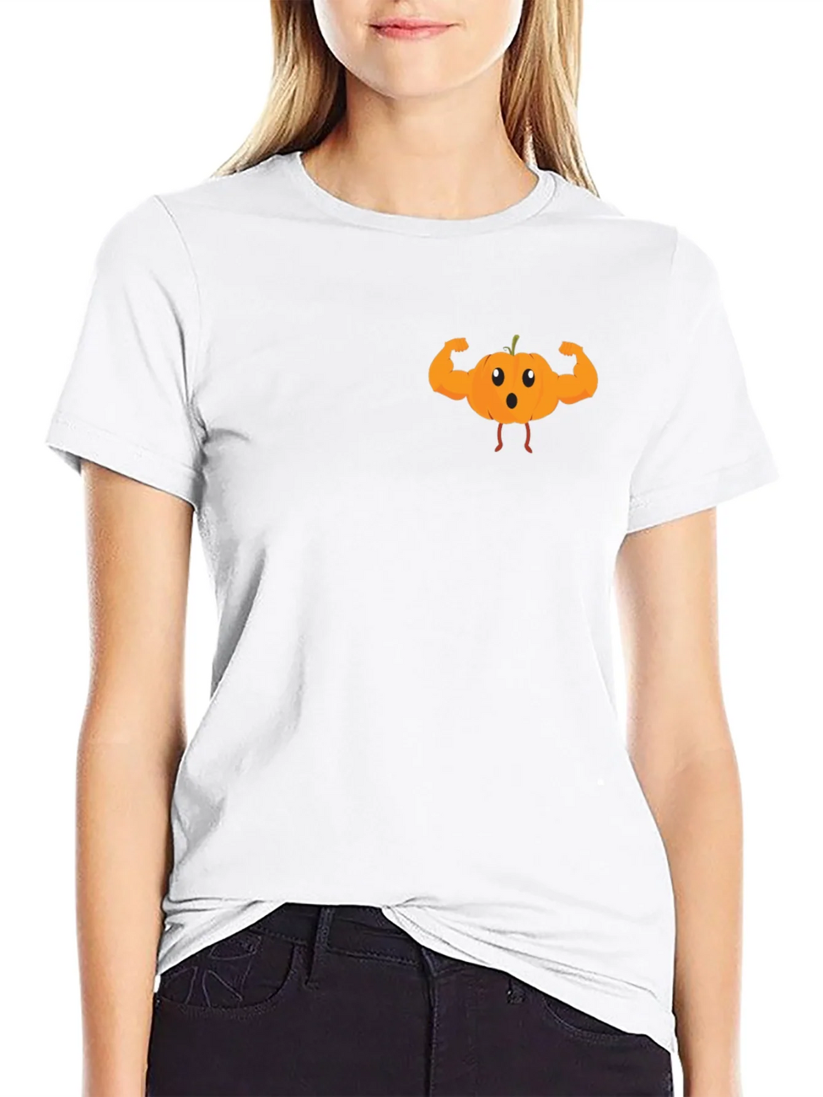 Funny Muscle Pumpkin T-Shirt - Halloween Apparel product image 8