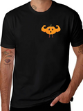 Funny Muscle Pumpkin T-Shirt - Halloween Apparel product image 1