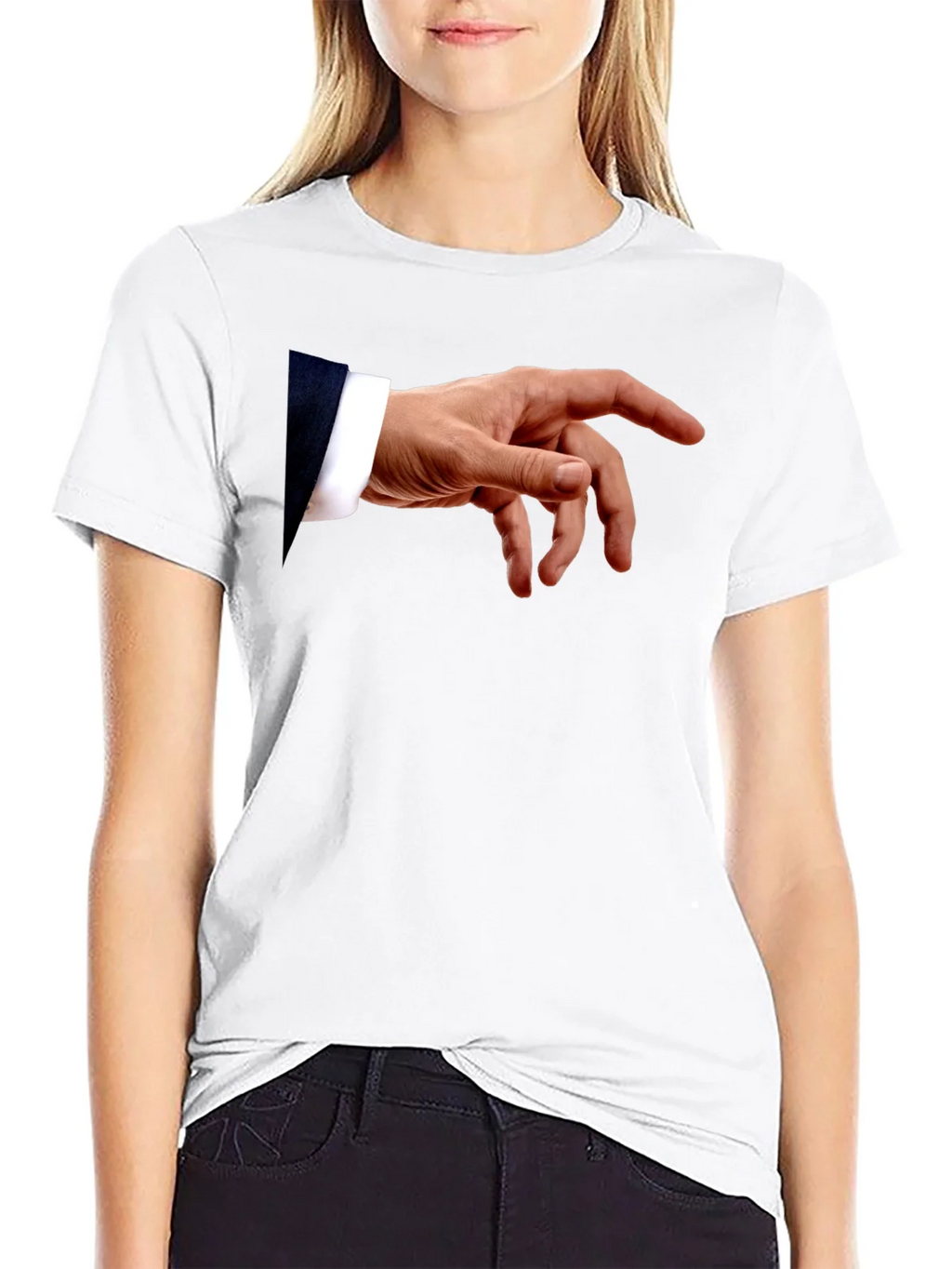 Michelangelos Creation of Adam Hand Graphic T-Shirt product image 8