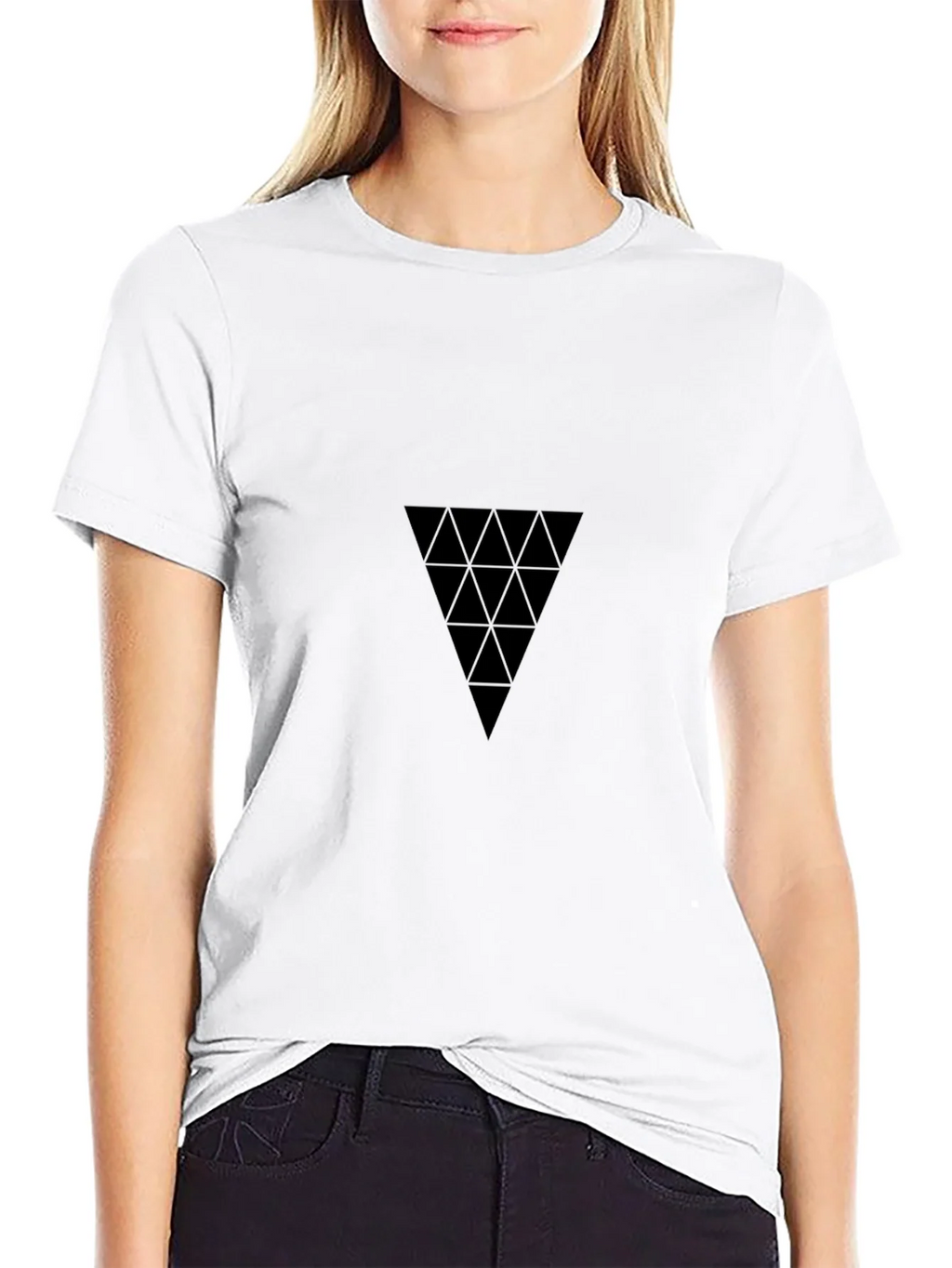 Geometric Triangle Black T-Shirt product image 8