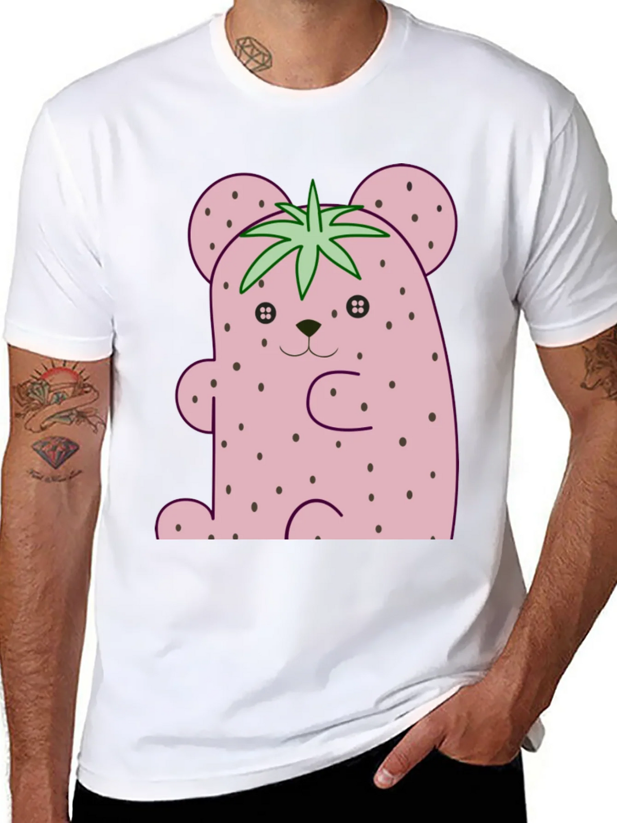Strawberry Bear Graphic Tee - Cute Kawaii Style Shirt product image 7