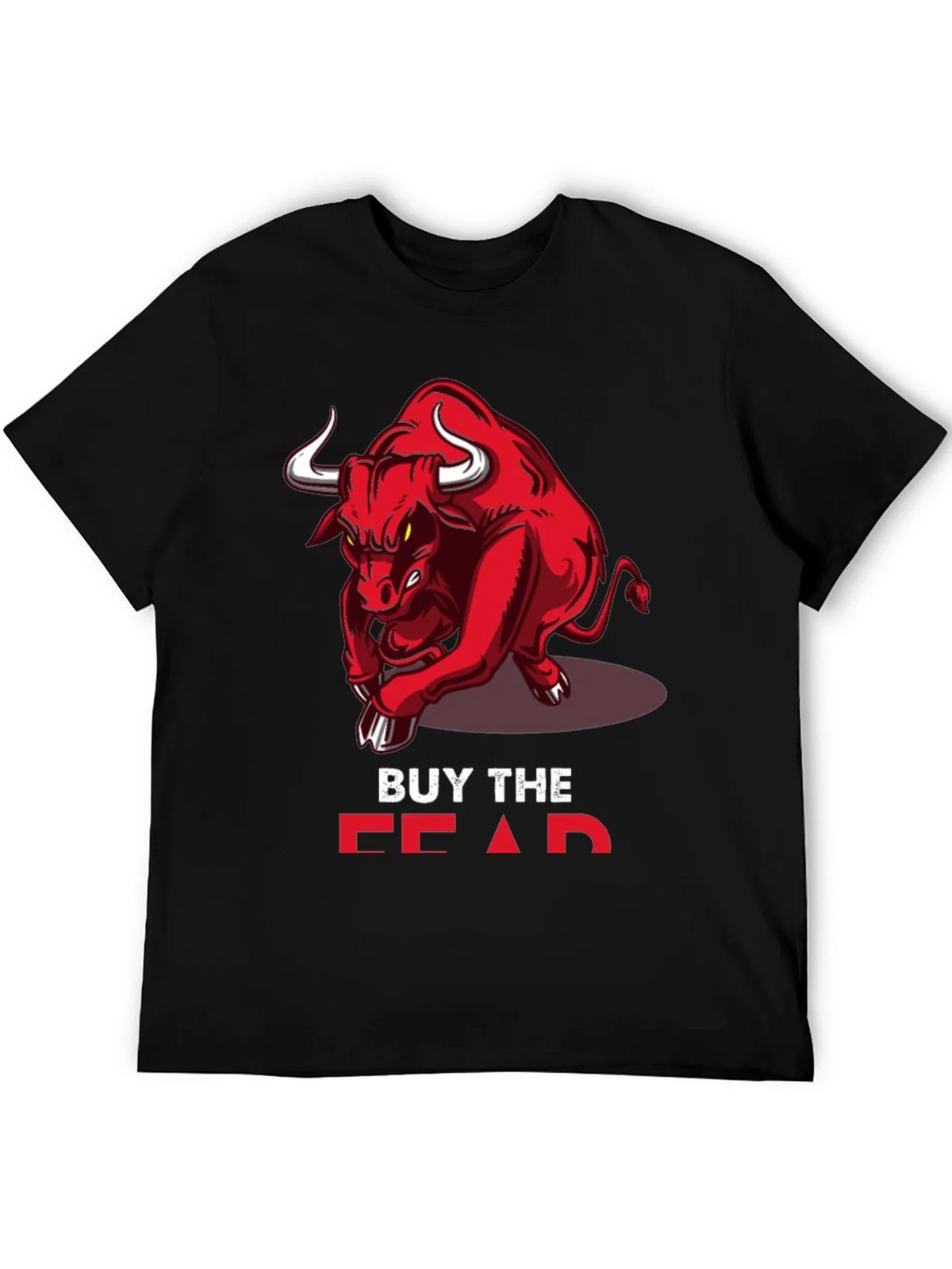Buy the Fear Red Bull Black T-Shirt product image 5