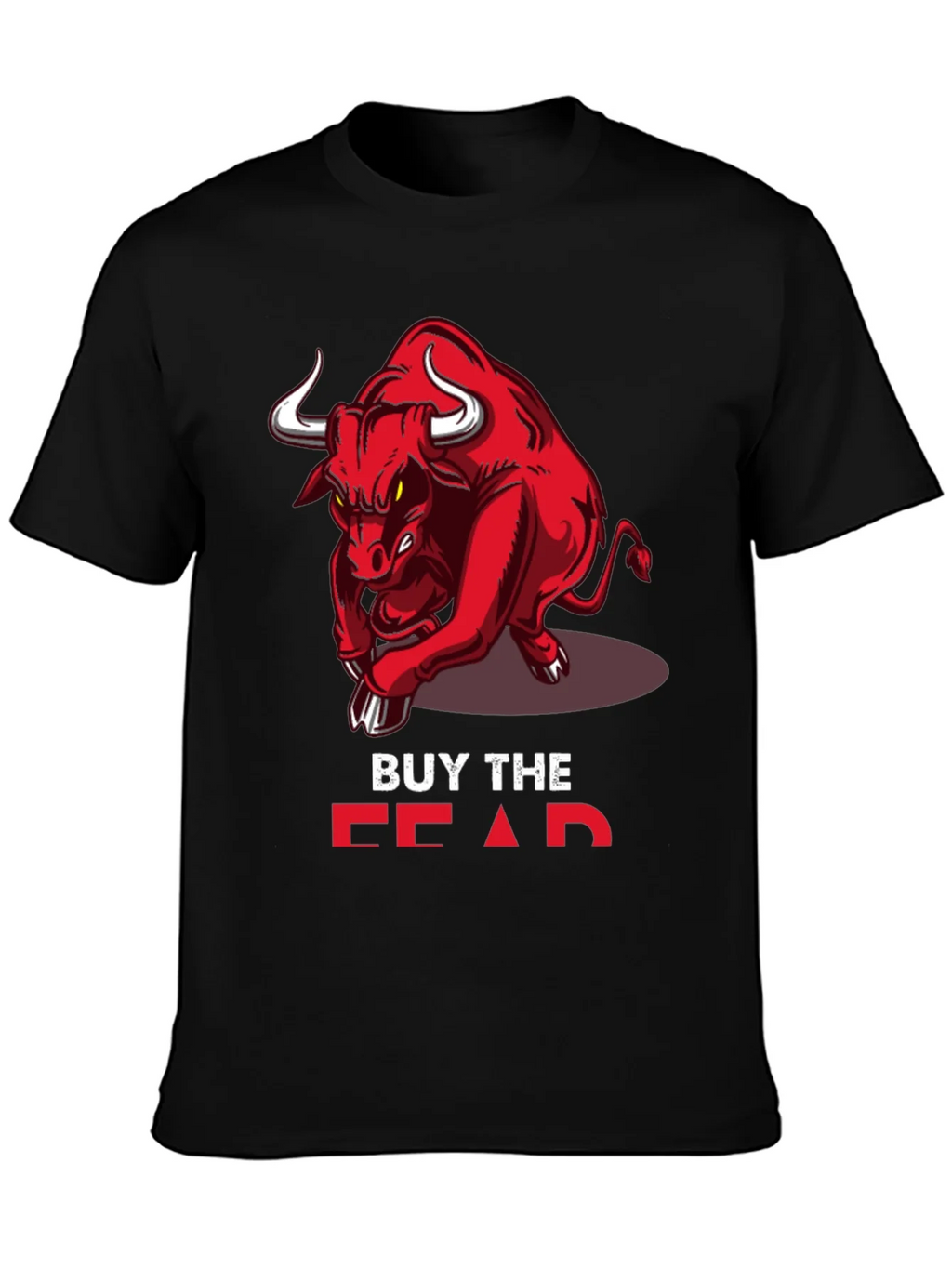Buy the Fear Red Bull Black T-Shirt product image 3