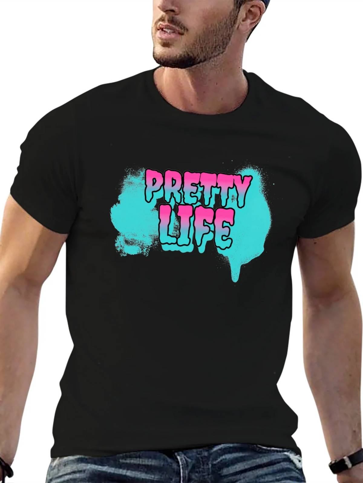 Pretty Life Graphic T-Shirt - Black product image 6