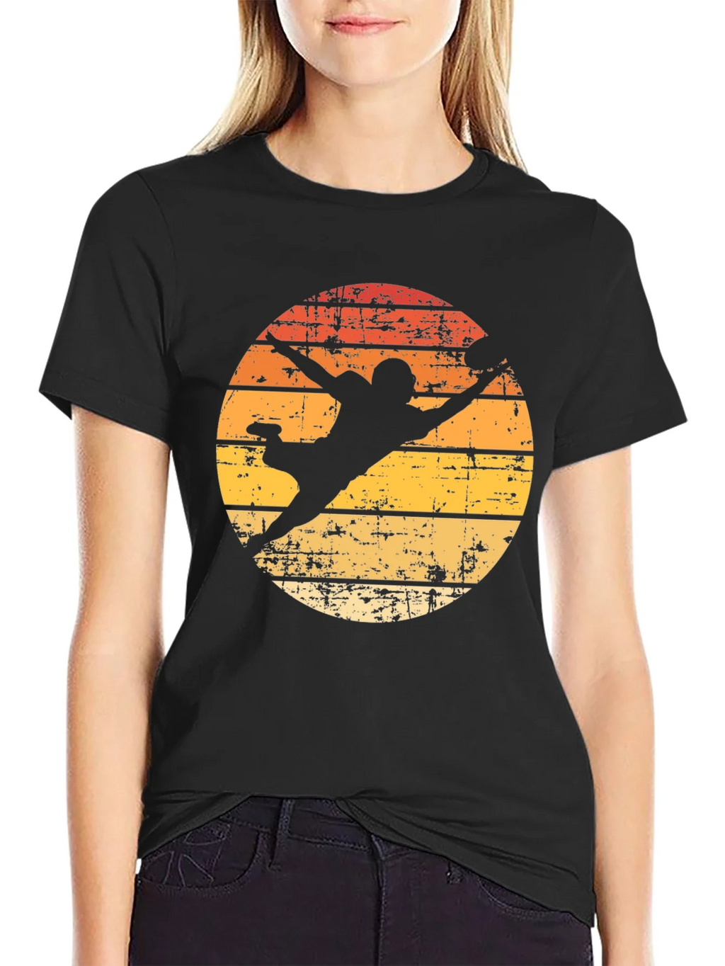 Retro Football Silhouette Graphic T-Shirt product image 2