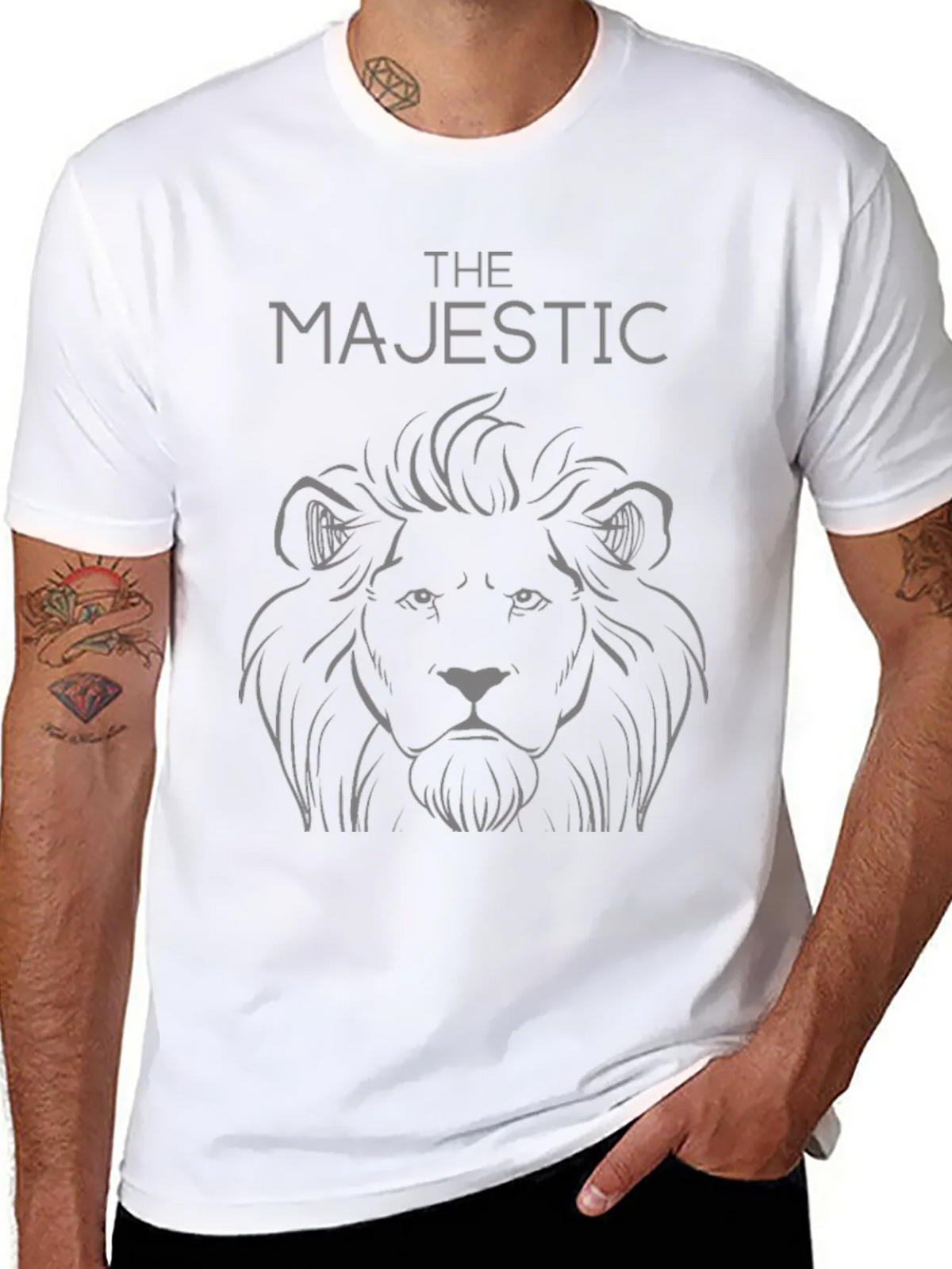 The Majestic Lion Graphic Tee - Black product image 7