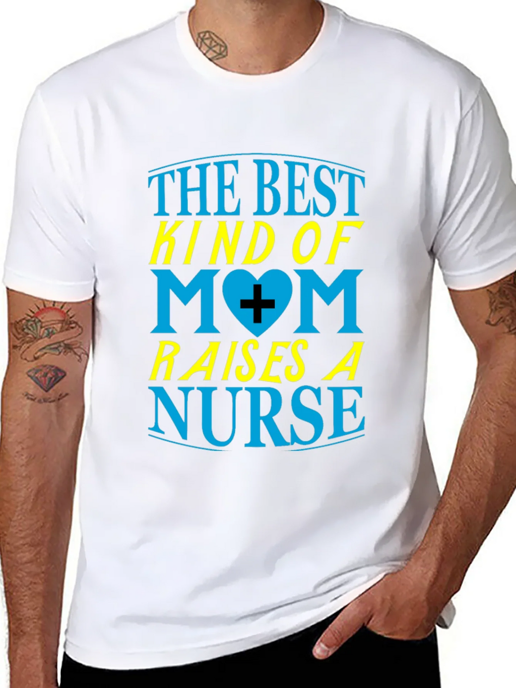Best Mom Raises a Nurse Graphic T-Shirt product image 7