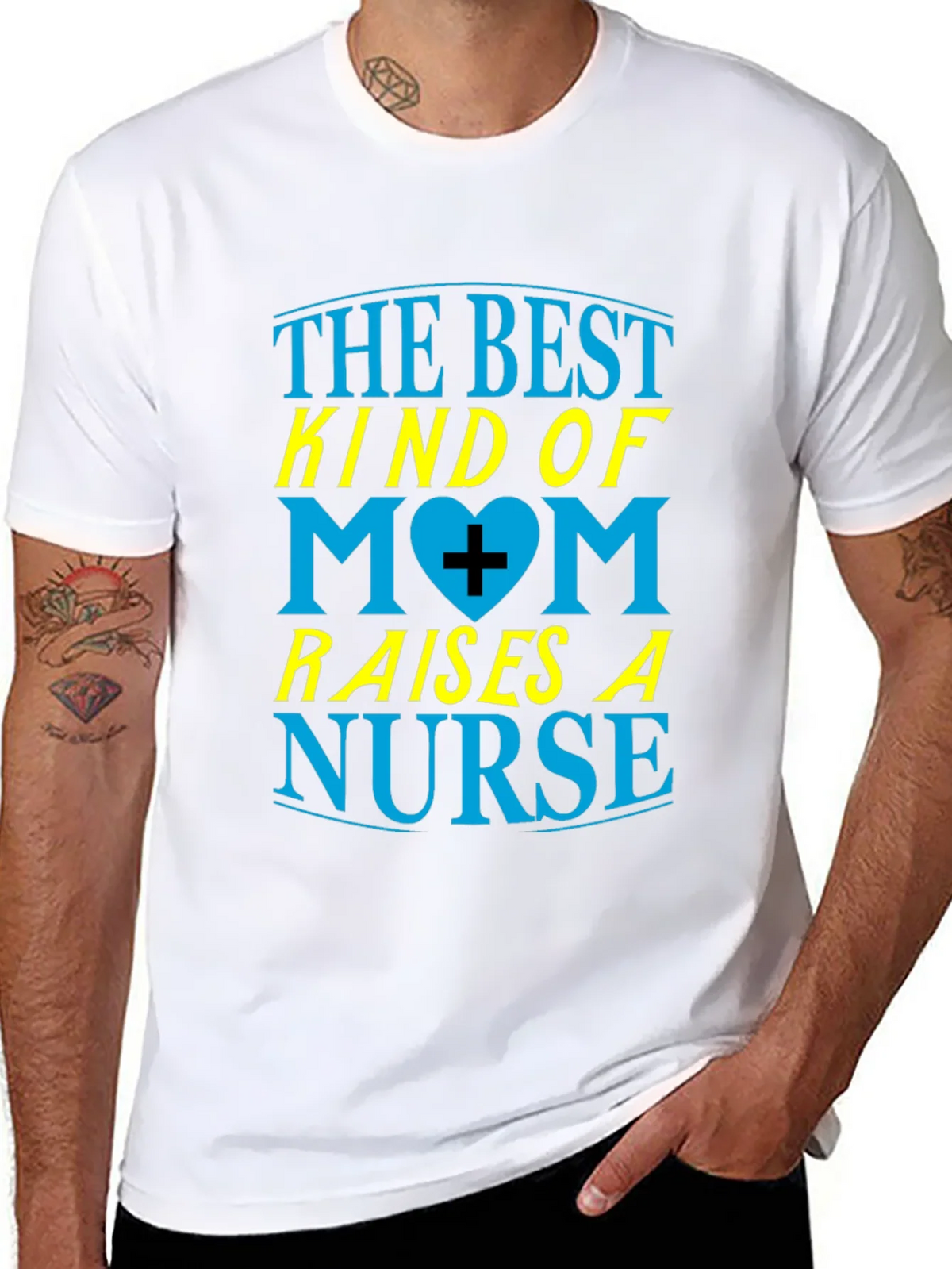 Best Mom Raises a Nurse Graphic T-Shirt product image 7