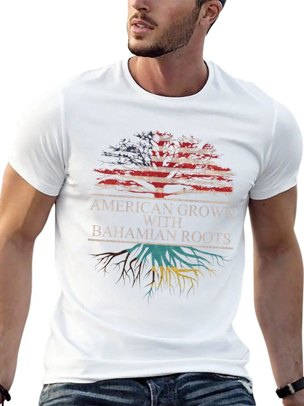 American Grown with Bahamian Roots T-Shirt product image 12