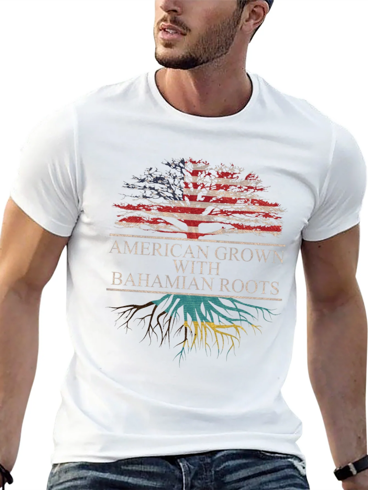 American Grown with Bahamian Roots T-Shirt product image 12