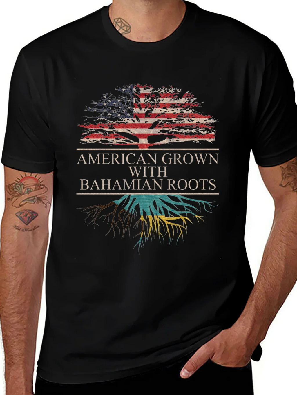 American Grown with Bahamian Roots T-Shirt product image 1