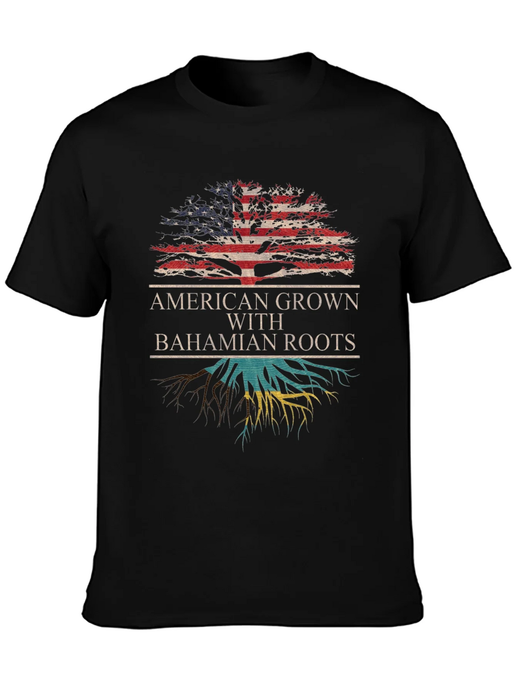 American Grown with Bahamian Roots T-Shirt product image 3