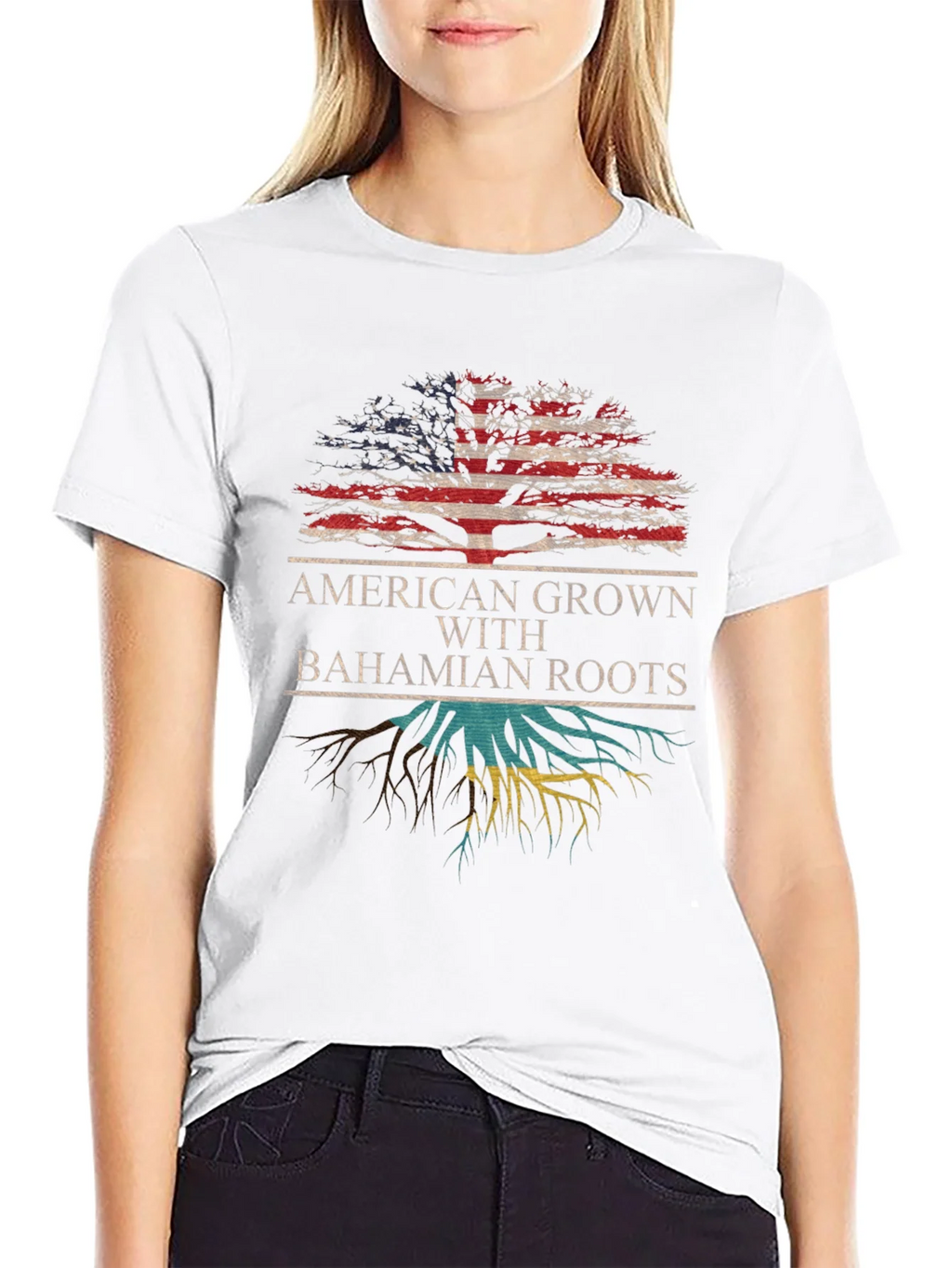 American Grown with Bahamian Roots T-Shirt product image 8