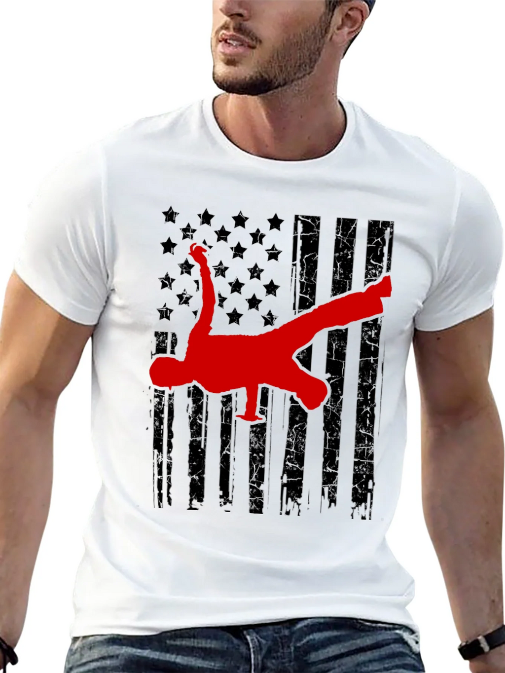 Breakdance American Flag Graphic Tee product image 12