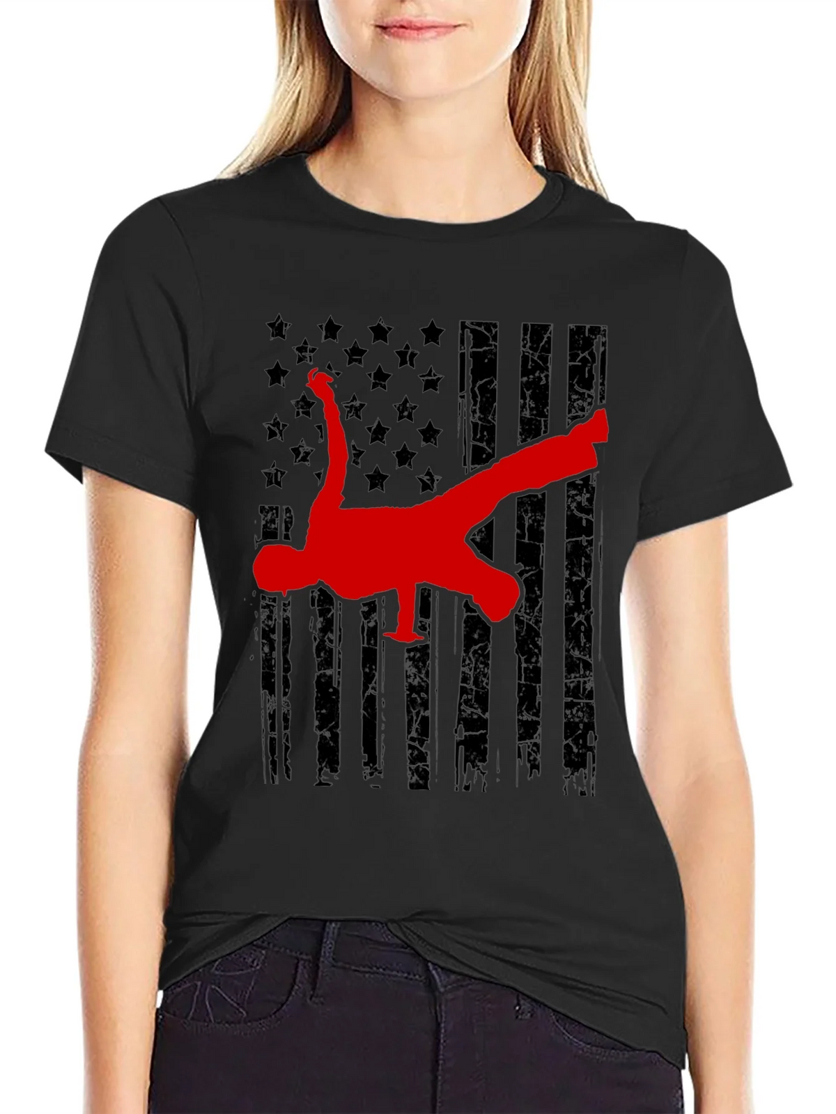 Breakdance American Flag Graphic Tee product image 2